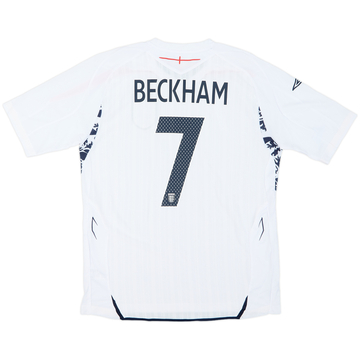 2007-09 England Home Shirt Beckham #7 (XL)
