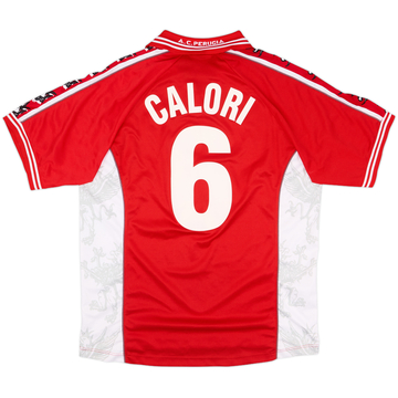 1999-00 Perugia Signed Home Shirt Calori #6 - 8/10 - (L)