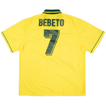 1994 Brazil Home Shirt Bebeto #7 - 8/10 - (XL)