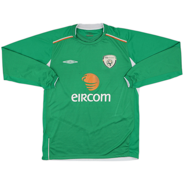 2004-06 Ireland Home L/S Shirt - 6/10 - (M)