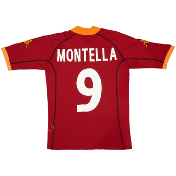 2001-02 Roma Home Shirt Montella #9 - 5/10 - (M)