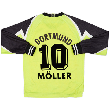 1995-96 Borussia Dortmund Home L/S Shirt Moller #10 - 8/10 - (S)