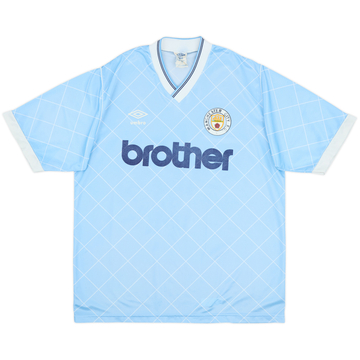 1987-89 Manchester City Home Shirt - 8/10 - (M)