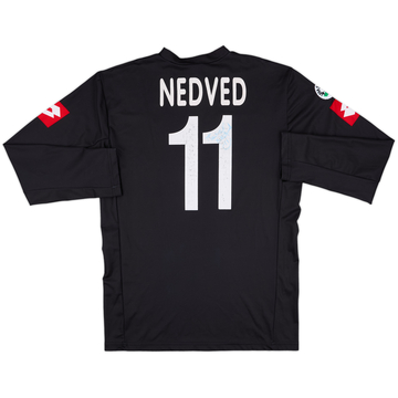 2001-02 Juventus Player Issue Signed Away L/S Shirt Nedved #11 - 6/10 - (XL)