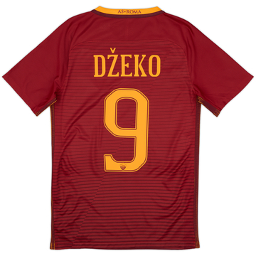 2016-17 Roma Authentic Home Shirt Dzeko #9 - 10/10 - (S)