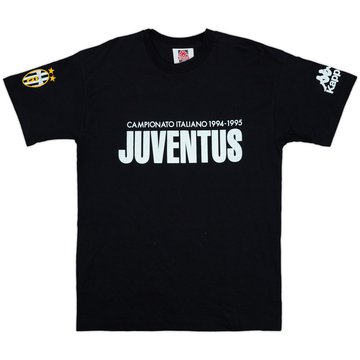 1995-96 Juventus Kappa 'Campionato Italiano 1994-95' Cotton Tee - 8/10 - (L)