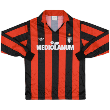 1990-91 AC Milan Basic Home L/S Shirt - 8/10 - (S)