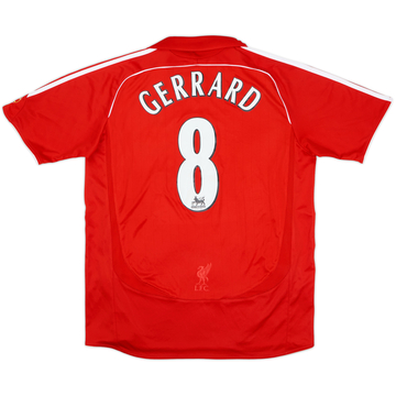 2006-08 Liverpool Home Shirt Gerrard #8 - 8/10 - (L)