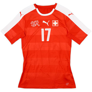 2016-17 Switzerland Match Issue Home Shirt #17