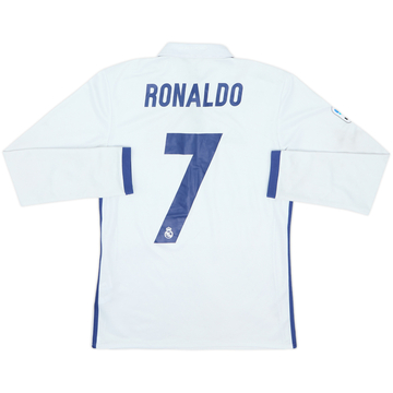 2016-17 Real Madrid Home L/S Shirt Ronaldo #7 - 6/10 - (XS)