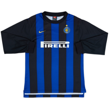 2000-01 Inter Milan Basic Home L/S Shirt - 6/10 - (12-13 Years)