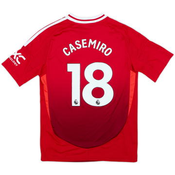 2024-25 Manchester United Home Shirt Casemiro #18 - 7/10 - (11-12 Years)