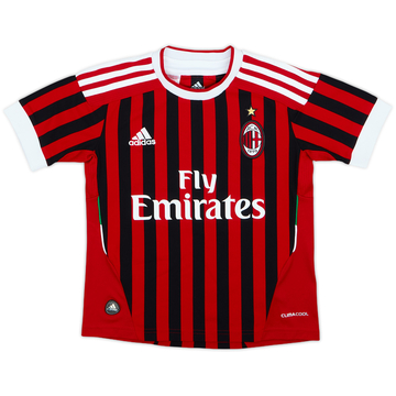 2011-12 AC Milan Home Shirt - 9/10 - (7-8 Years)