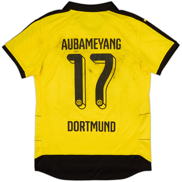 2015-16 Borussia Dortmund Home Shirt Aubameyang #17 - 4/10 - (L)