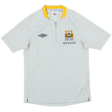 2010-11 Manchester City Umbro 1/4 Zip Polo Shirt - 8/10 - (11-12 Years)