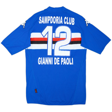 2009-10 Sampdoria Home Shirt Gianni De Paoli #12 - 5/10 - (XL)