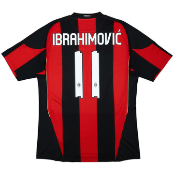 2010-11 AC Milan Home Shirt Ibrahimovic #11 - 10/10 - (M)