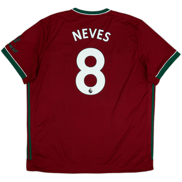 2020-21 Wolves Third Shirt Neves #8 - 9/10 - (XXL)