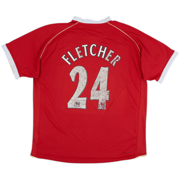 2006-07 Manchester United Home Shirt Fletcher #24 - 4/10 - (XL)