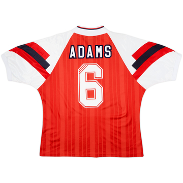 1992-94 Arsenal Home Shirt Adams #6 - 7/10 - (L/XL)