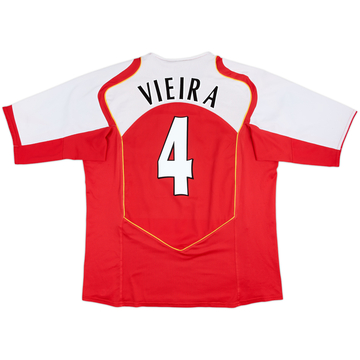 2004-05 Arsenal Home Shirt Vieira #4 - 7/10 - (XXL)