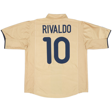 2001-03 Barcelona Away Shirt Rivaldo #10 - 8/10 - (L)