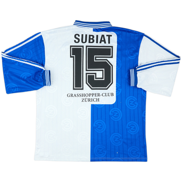 1997-98 Grasshoppers Match Issue Home L/S Shirt Subiat #15