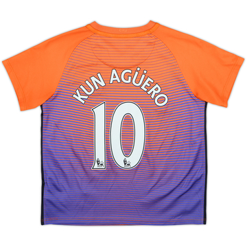2016-17 Manchester City Third Shirt Kun Aguero #10 - 7/10 - (S.Boys)
