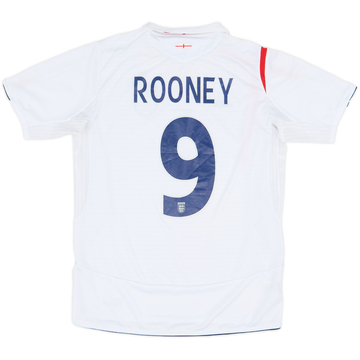 2005-07 England Home Shirt Rooney #9 - 6/10 - (XL.Boys)