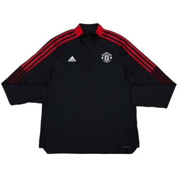2021-22 Manchester United adidas 1/4 Zip Training Top - 8/10 - (XL)