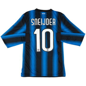 2010-11 Inter Milan Home L/S Shirt Sneijder #10 - 8/10 - (S)