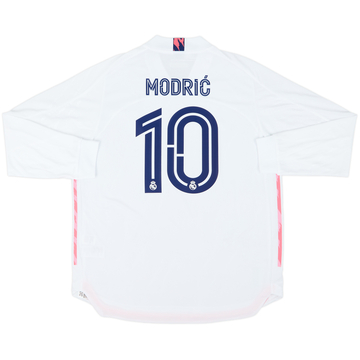2020-21 Real Madrid Authentic Home L/S Shirt Modric #10 (XL)