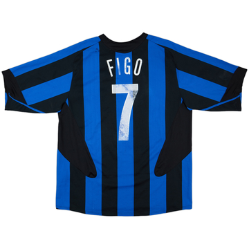 2005-06 Inter Milan Home Shirt Figo #7 - 5/10 - (XL)