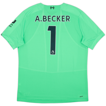 2019-20 Liverpool GK S/S Shirt A.Becker #1 - 9/10 - (L)