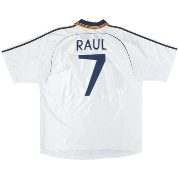 1998-00 Real Madrid Home Shirt Raul #7 - 8/10 - (XXL)