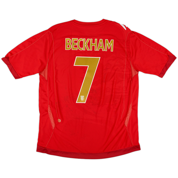 2006-08 England Away Shirt Beckham #7 - 6/10 - (XL)