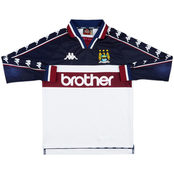 1997-98 Manchester City Away L/S Shirt - 8/10 - (S)