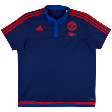 2015-16 Manchester United adidas Polo Shirt - 8/10 - (XL)