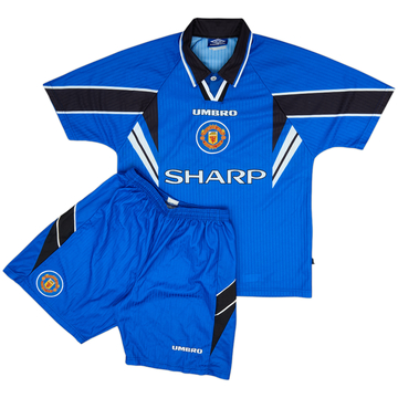 1996-98 Manchester United Third Shirt & Shorts - 8/10 - (M)