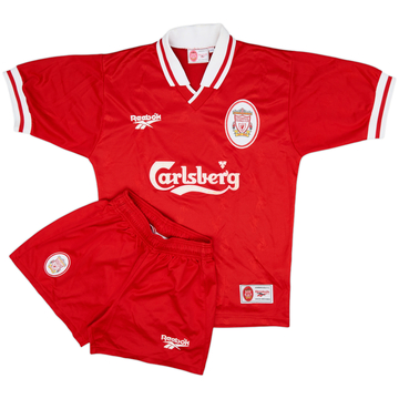 1996-98 Liverpool Home Shirt & Shorts - 8/10 - (S)