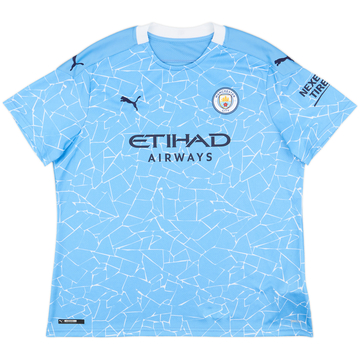 2020-21 Manchester City Home Shirt - 8/10 - (Women's XXL)