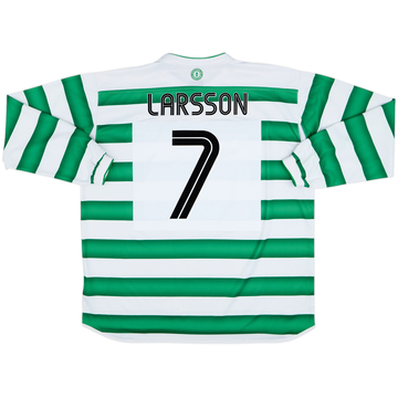 2003-04 Celtic Home L/S Shirt Larsson #7 - 8/10 - (XXL)