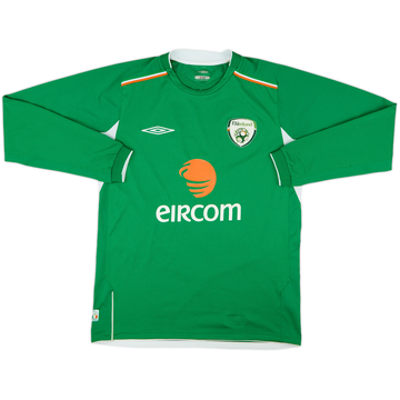 2004-06 Ireland Home L/S Shirt - 6/10 - (S)