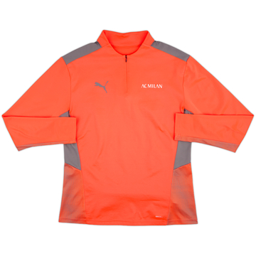 2021-2022 AC Milan Puma 1/4 Zip Training Top - 8/10 - (L)