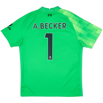 2021-22 Liverpool GK S/S Shirt A.Becker #1 - 9/10 - (L)