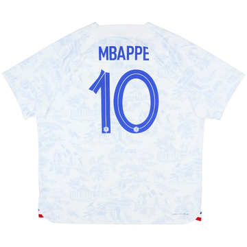 2022-23 France Authentic Away Shirt Mbappe #10 - 10/10 - (XXL)