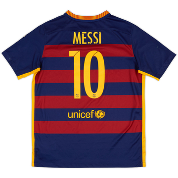 2015-16 Barcelona Home Shirt Messi #10 - 8/10 - (XL.Boys)