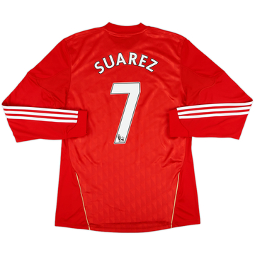 2010-12 Liverpool Home L/S Shirt Suarez #7 - 6/10 - (M)