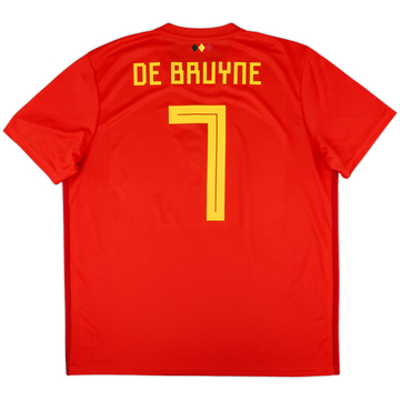 2018-19 Belgium Home Shirt De Bruyne #7 - 10/10 - (XL)
