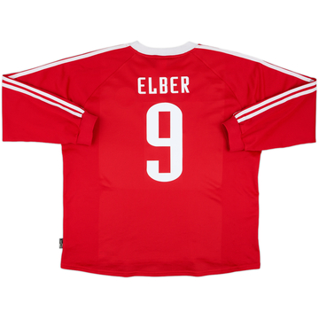 2000-01 Bayern Munich Player Issue CL Home L/S Shirt Elber #9 - 8/10 - (XL)